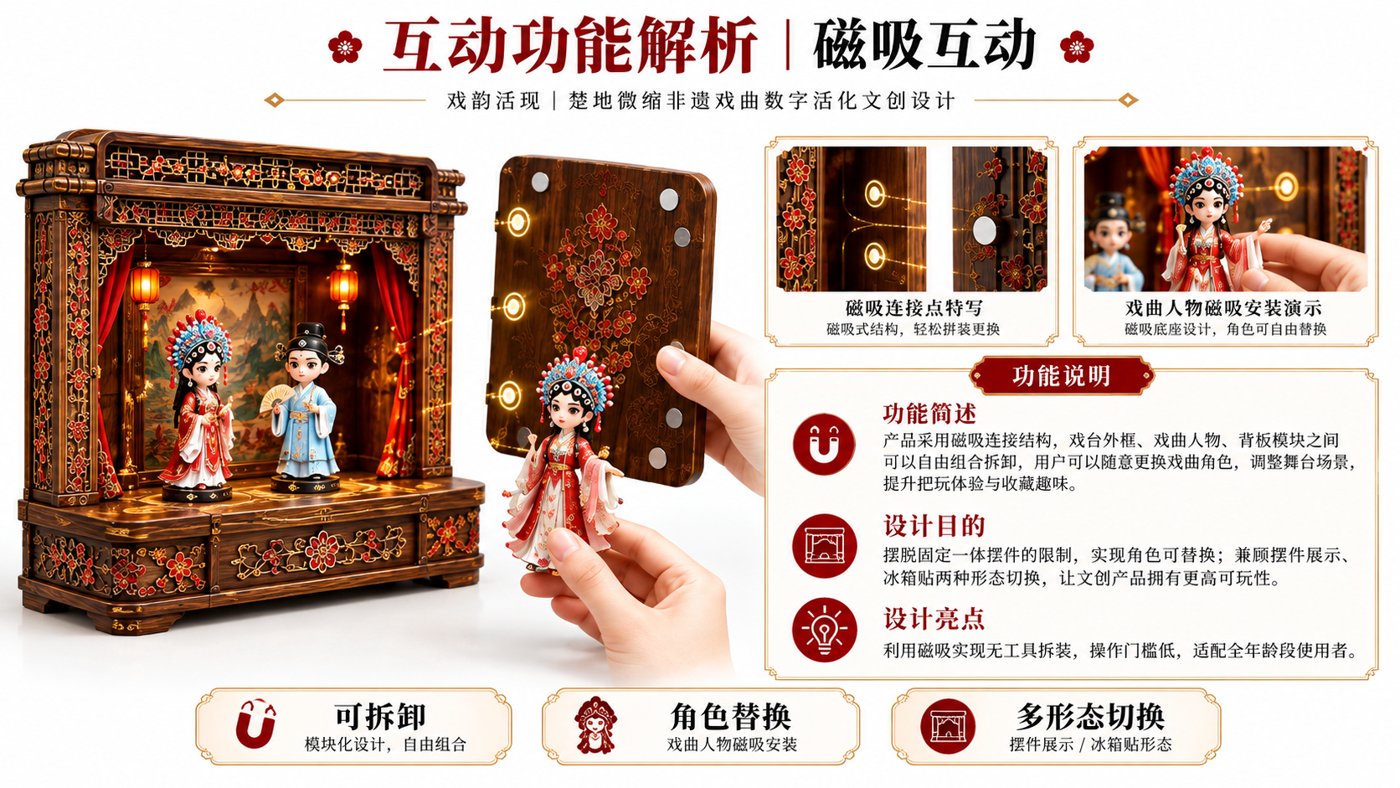 黄梅戏磁吸互动概念图